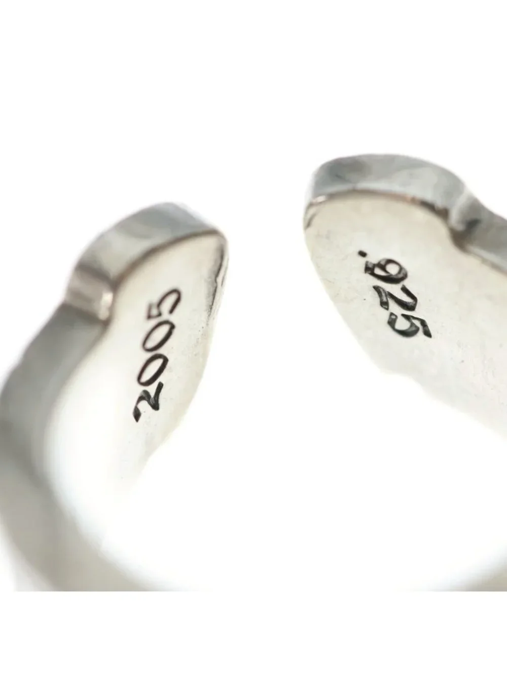 Chrome Hearts LG Scroll Label Ring Silver
